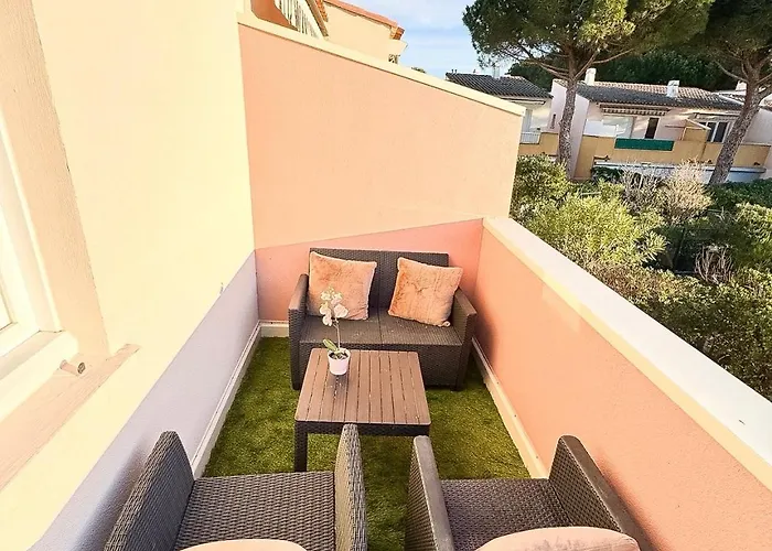 Lilas Climatisé Avec Balcon ,parking&piscine Apartamento Agde